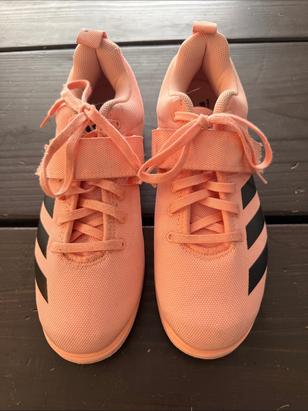 adidas pink Powerlift with Black Stripe